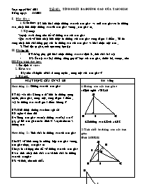 Giáo án lớp 7 môn Hình học - Tiết 63 : Tính chất ba đường cao của tam giác