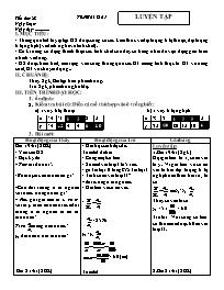 Giáo án môn Đại số 7 năm 2006 - Tiết 28: Luyện tập