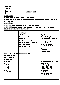 Giáo án môn Đại số 7 - Tiết 12: Luyện tập