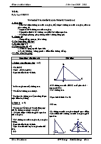 Giáo án môn Đại số 7 - Tiết 64: Tính chất ba đường cao trong tam giác