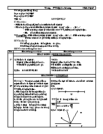 Giáo án môn Hình học 7 - Nguyễn Công Sáng  - Tiết 13: Luyện tập