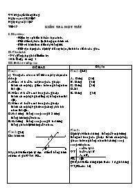 Giáo án môn Hình học 7 - Nguyễn Công Sáng  - Tiết 16: Kiểm tra một tiết