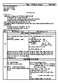 Giáo án môn Hình học 7 - Nguyễn Công Sáng  - Tiết 19: Luyện tập