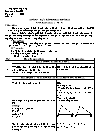 Giáo án môn Hình học 7 - Nguyễn Công Sáng  - Tiết 25: Trường hợp bằng nhau thứ hai của tam giác c - G - c