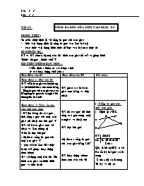 Giáo án môn Hình học 7 - Tiết 17: Tổng ba góc