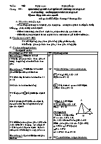 Giáo án môn Hình học 7 - Tiết 48: Quan hệ giữa các cạnh và góc đối diện trong 1 tam giác