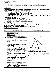 Giáo án môn Hình học lớp 7 - Tiết 54: Tính chất ba đường trung tuyến của tam giác