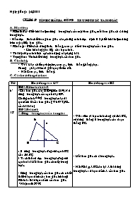 Giáo án môn Hình học lớp 7 - Tiết 62: Tính chất ba đường trung trực tam giác