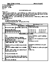 Giáo án môn học Đại số 7 - Trường THCS Tân Hiệp - Tiết 31: Mặt phẳng tọa độ