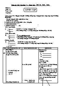 Giáo án môn học Hình học lớp 7 - Đỗ Thị Thanh Thảo - Luyện tập