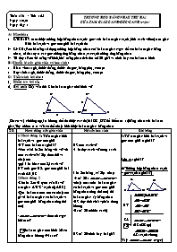 Giáo án môn học Hình học lớp 7 - Tiết 25: Trường hợp bằng nhau thứ hai của tam giác cạnh - Góc - cạnh (c - g - c)