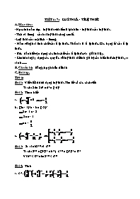 Giáo án phụ đạo môn Toán 7 - Luỹ thừa - Tỉ lệ thức