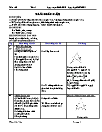 Giáo án Toán 7 - Chủ đề 6: Tam giác cân Tam g