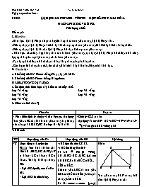 Giáo án Tự chọn Toán 7 - Định lý pitago - Trường hợp bằng nahu của hai tam giác vuông