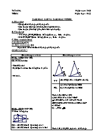 Giáo án Tự chọn Toán 7 tiết 23: Tam giác cân và tam giác vuông