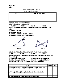 Kiểm tra 45 phút (Hình) Môn Toán 7 - Bài 2