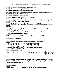 Tiết 22: Kiểm tra đại số 7 - Chương I