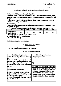 Tuần 20 - Tiết 43 - Bài 2: Bảng “tần số” các 