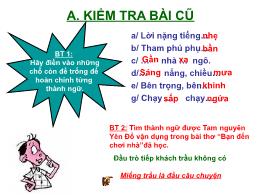 Bài giảng Tiếng Việt lớp 7 Bài 13 Tiết 56: Điệp ngữ
