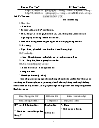 Giáo án môn Ngữ văn lớp 7 - Lừu Văn Lìn - Tuầ