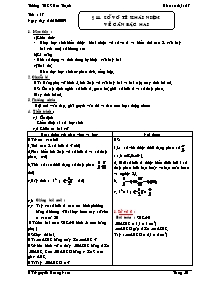 Giáo án lớp 7 môn Đại số - Tiết 17 - Bài 11: Số vô tỉ khái niệm về căn bậc hai (tiếp)