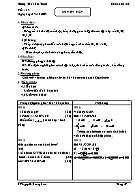 Giáo án lớp 7 môn Đại số - Tiết 19 - Luyện tập (Tiết 3)