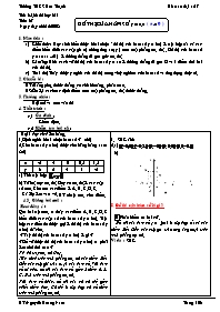 Giáo án lớp 7 môn Đại số - Tiết 37 - Đồ thị của hàm số y = a.x ( a # 0 )