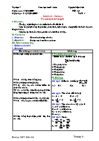 Giáo án lớp 7 môn Đại số - Tuần 1 - Tiết 1, 2: Số hữu tỉ – Số thực Các phép toán trong Q