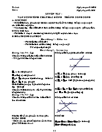 Giáo án lớp 7 môn Đại số - Tuần 6 - Tiết 6: Luyện tập : Vận dụng tính chất hai đường thẳng song song