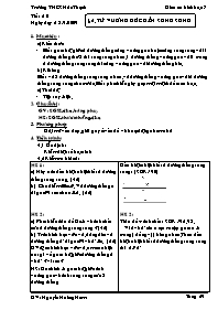 Giáo án lớp 7 môn Hình học - Tiết 10 - Bài 6: Từ vuông góc đến song song