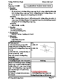 Giáo án lớp 7 môn Hình học - Tiết 6 - Bài 4: Hai đường thẳng song song