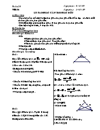 Giáo án lớp 7 môn Hình học - Tuần 28 - Tiết 28: Tam giác cân -Tam giác đều