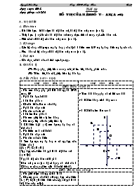 Bài giảng môn học Đại số lớp 7 - Tiết 33: Đồ thị của hàm số y = ax (a # 0)
