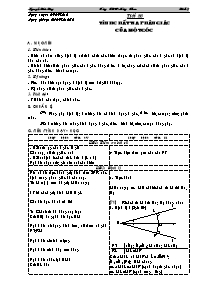 Bài giảng môn học Hình học lớp 7 - Tiết 56: Tính chất tia phân giác của một góc