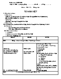 Bài giảng môn học Ngữ văn lớp 7 - Bài 6 : Tiết 22 : Từ Hán Việt (Tiếp)