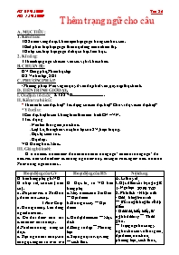 Bài giảng môn học Ngữ văn lớp 7 - Tiết 86: Thêm trạng ngữ cho câu (Tiếp theo)