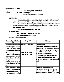 Bài giảng môn Toán - Tiết 22 - Bài 1: Phân thức đại số. Tính chất cơ bản của phân thức