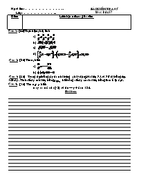 Bài kiểm tra 45 môn: Đại số 7