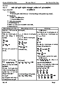 Bài soạn môn Đại số 7 - Trường THCS Hoà Bình - Tiết 27: Môt số bài toán về đại lượng tỉ lệ nghịch