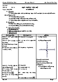 Bài soạn môn Đại số 7 - Trường THCS Hoà Bình - Tiết 31: Mặt phẳng toạ độ