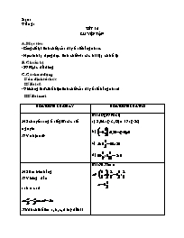 Bài soạn môn Đại số khối 7 - Tiết 12: Luyện tập