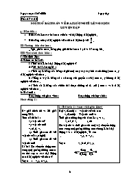Bài soạn môn Đại số lớp 7 - Tiết 27, 28: Một số bài toán về đại lượng tỉ lệ nghịch luyện tập