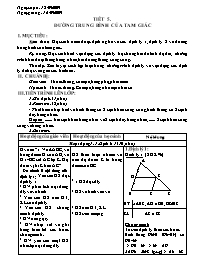 Bài soạn môn Hình học lớp 8 - Tiết 5, 6: Đường trung bình của tam giác