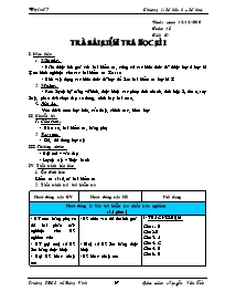 Giáo án Đại số khối 7 - Tiết 37: Trả bài kiểm tra học kì I