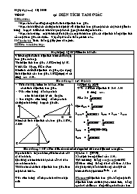 Giáo án Hình học 6 - Tiết 29: Diện tích tam giác
