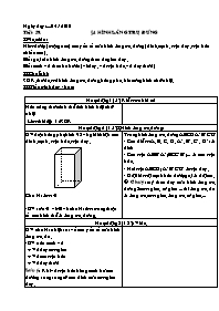 Giáo án Hình học 6 - Tiết 59: Hình lăng trụ đứng