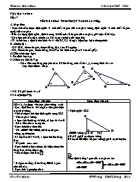 Giáo án môn Hình học 7 - Tiết 17: Tổng ba góc trong một tam giác (tiếp)