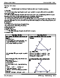 Giáo án môn Hình học 7 - Tiết 25: Trường hợp bằng nhau thứ hai của hai tam giác (c.g.c)
