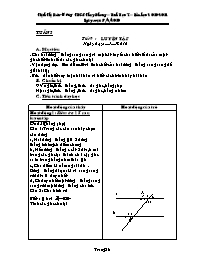 Giáo án môn Hình học 7 - Tuần 5