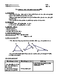 Giáo án môn Hình học khối 7 - Tiết 18: Tổng ba góc của một tam giác (tiếp)